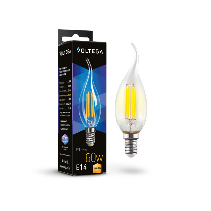 Светодиодная лампа Voltega Candle wind 6W 7209