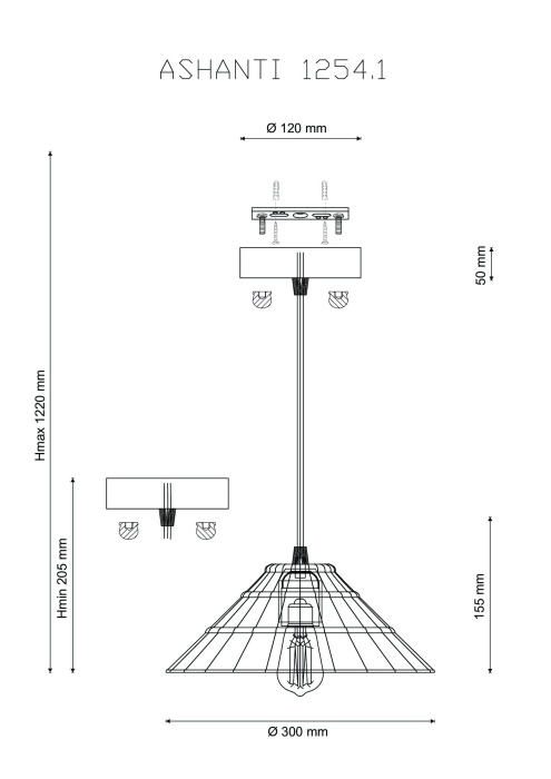 Светильник подвесной Lucia Tucci ASHANTI 1254.1