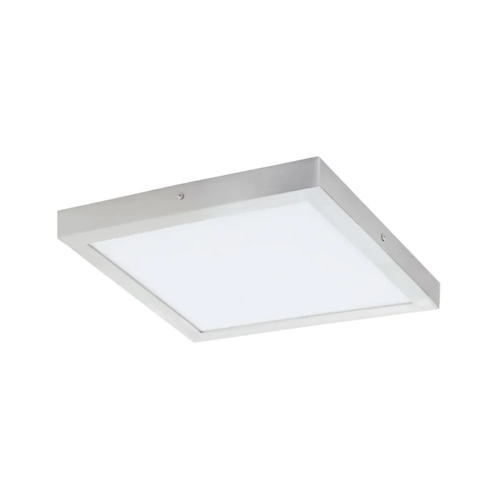 Светодиодный накладной светильник FUEVA 1, 25W(LED), 2500lm, 400х400, H30, алюминий, cеребряный/ EGLO 97265