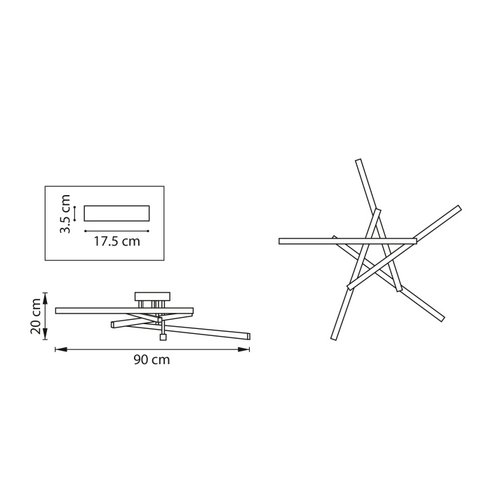 Люстра потолочная Palla Lightstar 739033