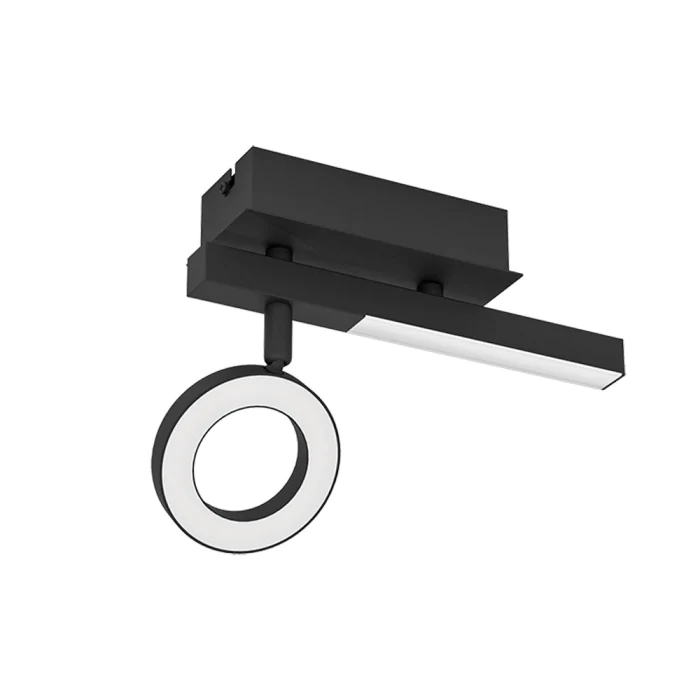 Спот CARDILLIO 2, LED 1X3,2W, 400lm, LED 1X2,2W, 240lm, L225, B65, H165, сталь, черный/пластик, матовый EGLO 900513