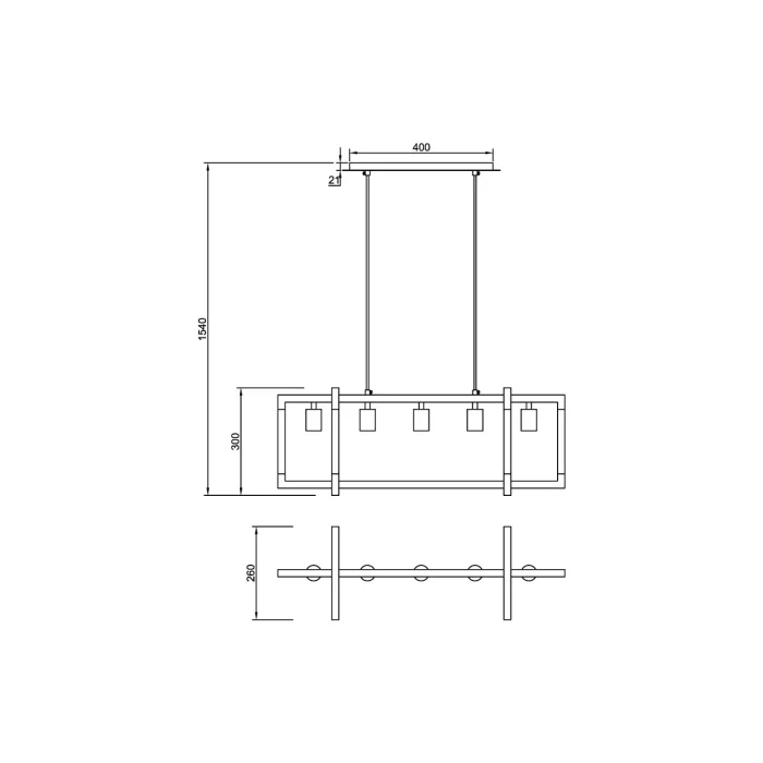 Подвесной светильник VL5023P05 Vele Luce