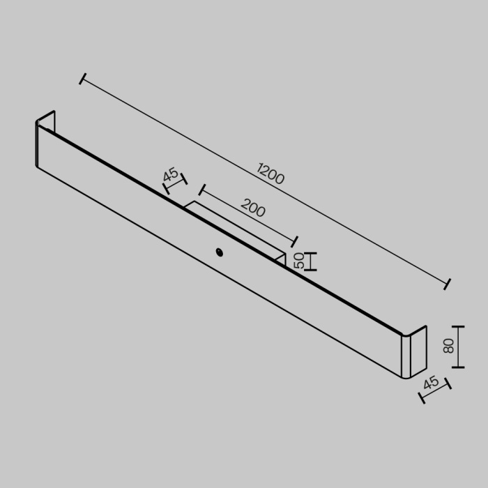Настенный светильник Maytoni Bracket MOD492WL-L20BK