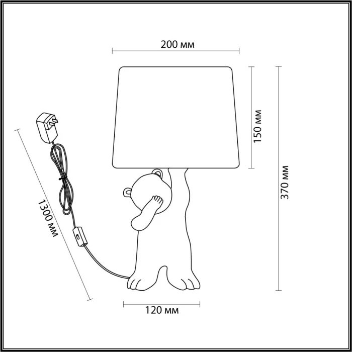 Настольная лампа BEAR LUMION 5662/1T