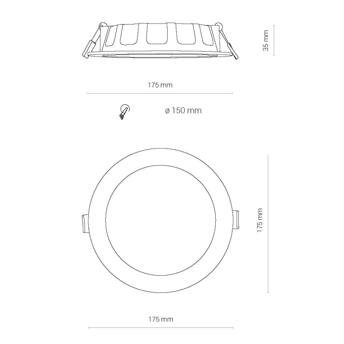 Встраиваемый светильник Nowodvorski Kos Led White 8776