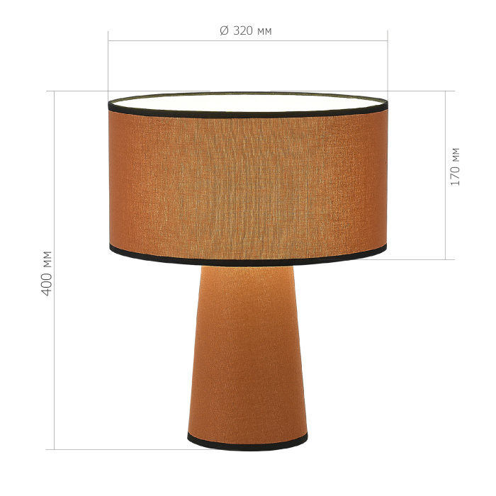 Прикроватная лампа ST-Luce Кирпичный/Кирпичный, Черный E27 1*40W SL1354.604.01