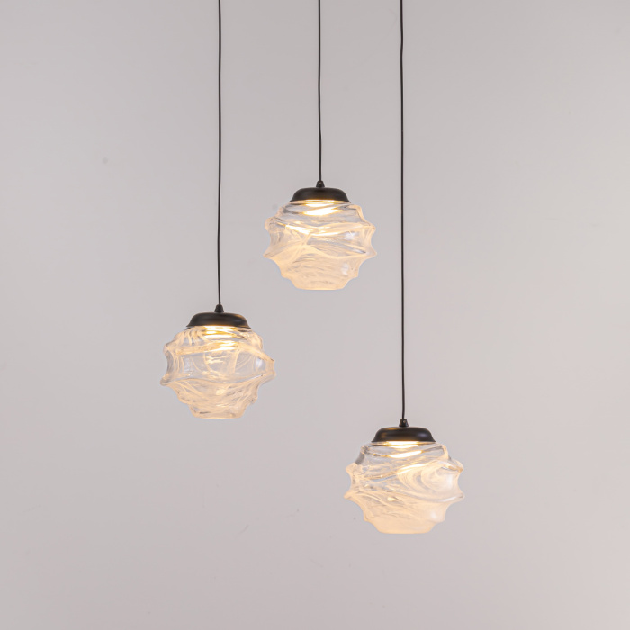 Подвесной светильник Delight Collection MD25030003 MD25030003-3A matt black/clear