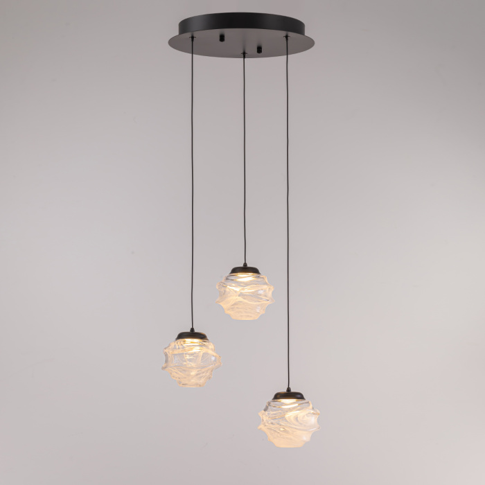 Подвесной светильник Delight Collection MD25030003 MD25030003-3A matt black/clear