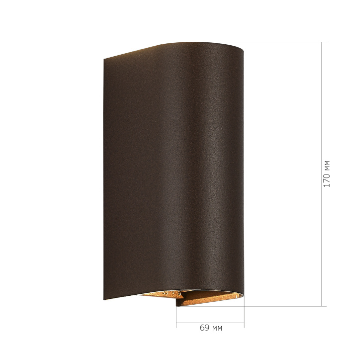 Светильник уличный настенный ST-Luce кортен/кортен LED 1*10W 3000K/4000K/6500K SL9516.601.01