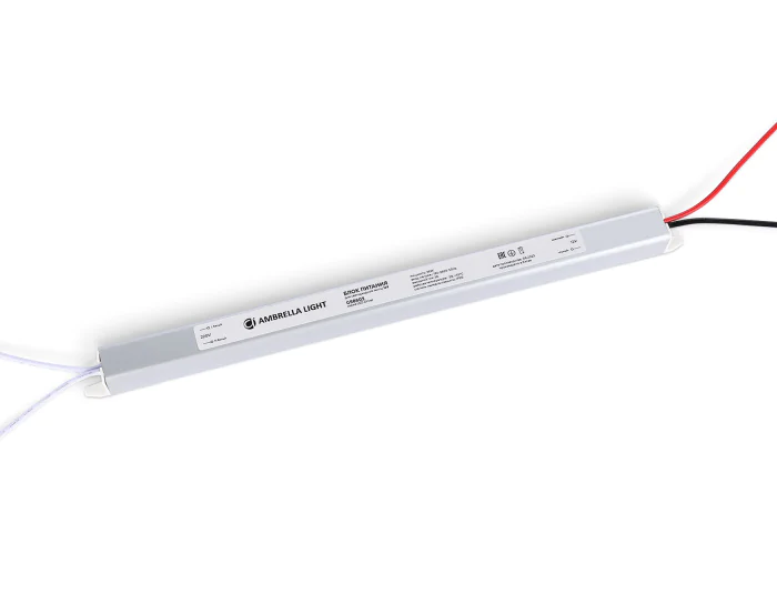 Блок питания ультратонкий для светодиодной ленты 12V 36W 3A IP20 185-260V 282*18*18 GS8603 Ambrella light GS8603