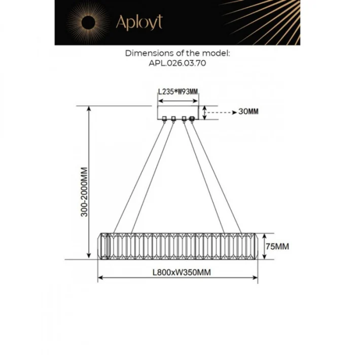Люстра подвесная Aployt Nicoletta APL.026.03.70