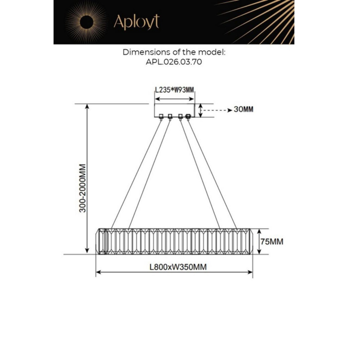 Подвесной светильник Aployt Nicoletta APL.026.03.70