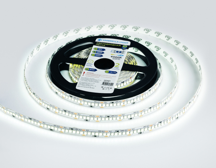 Светодиодная лента Ambrella Light GS1403 2835 240Led /17W m/ 12V IP20 6500K 5m/кратность резки 25mm Ambrella light GS1403
