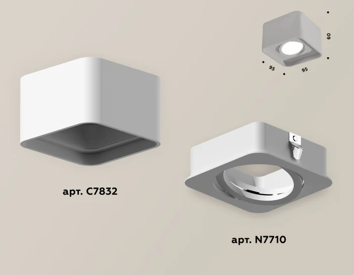 Комплект накладного светильника Ambrella light XS7832010