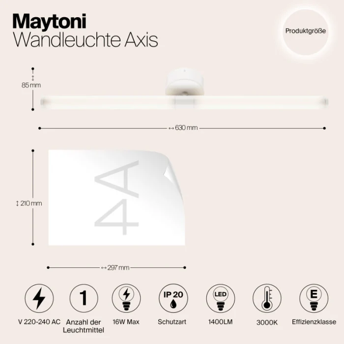 Бра Maytoni Axis MOD106WL-L16W3K