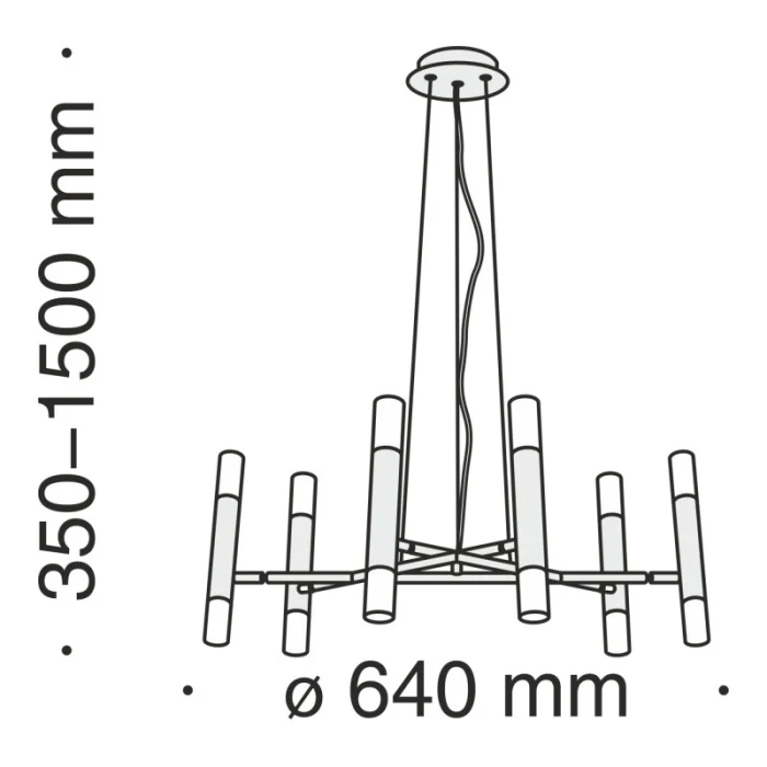 Подвесная люстра Maytoni MOD031PL-12B