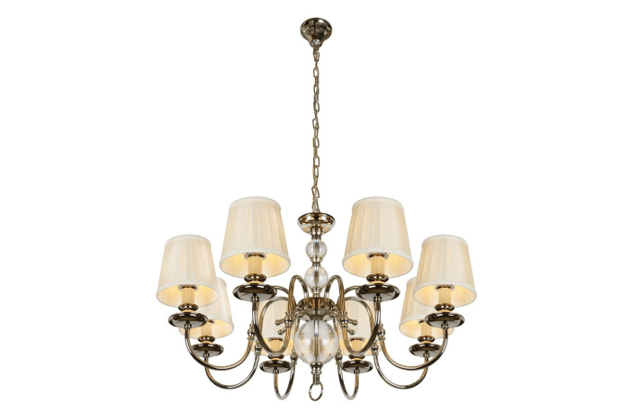 Подвесная люстра iLamp Armonia P2510-8 Никель+беж