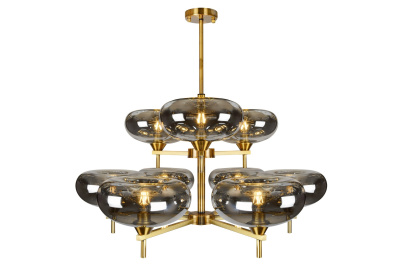 Подвесная люстра iLamp Rivoli 6607/9 Золотая