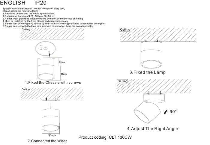 Спот Crystal Lux CLT 130CW BL