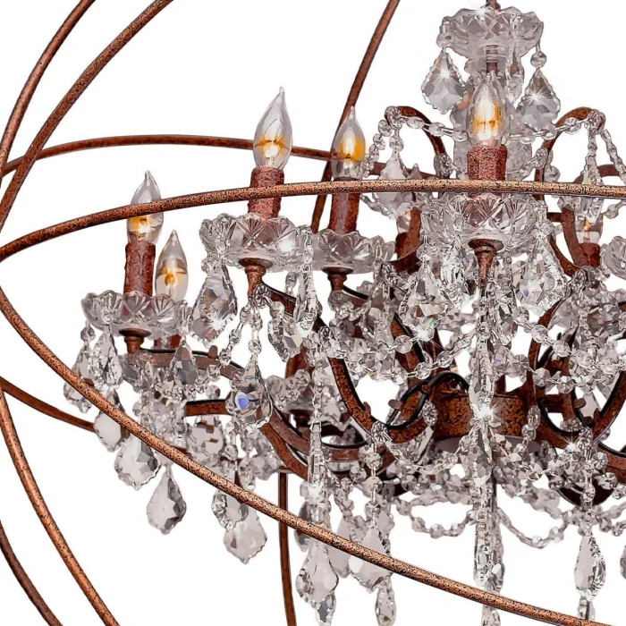 Подвесная люстра Loft it Foucaults orb crystal LOFT1897/15