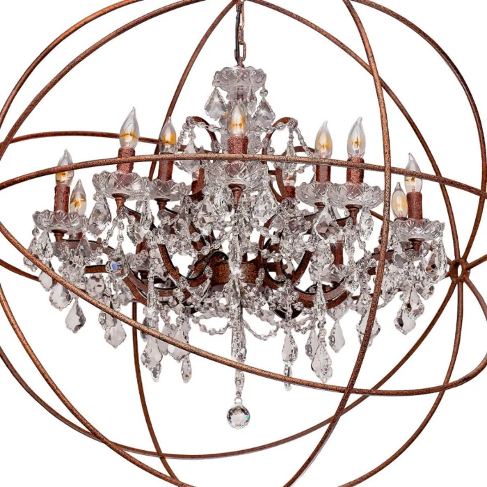 Подвесная люстра Loft it Foucaults orb crystal LOFT1897/15