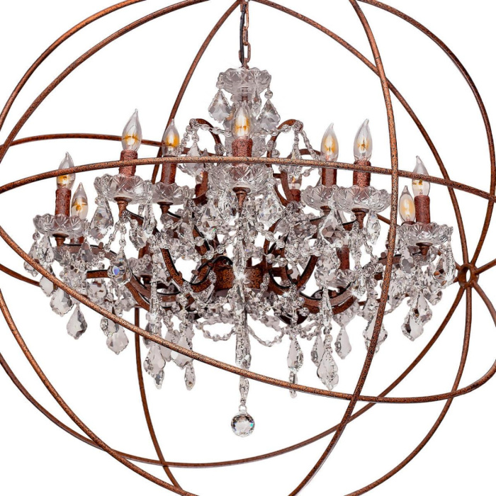 Подвесная люстра Loft it Foucaults orb crystal LOFT1897/15