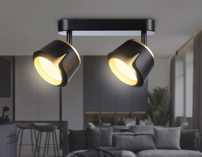 Настенно-потолочный поворотный спот со сменной лампой GX53 Ambrella light TN71231