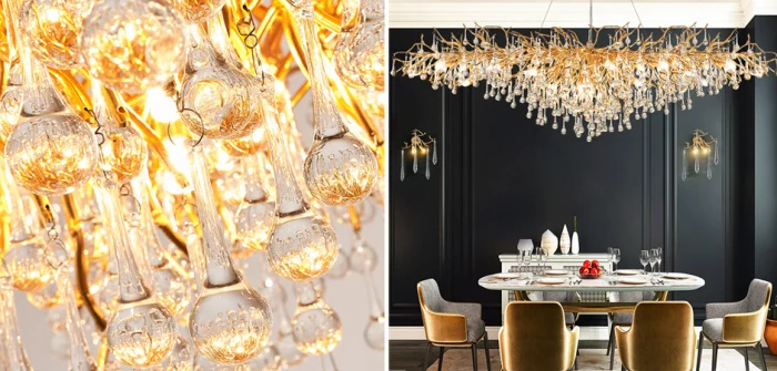 Люстра Droplet Chandelier oval L160 ImperiumLoft