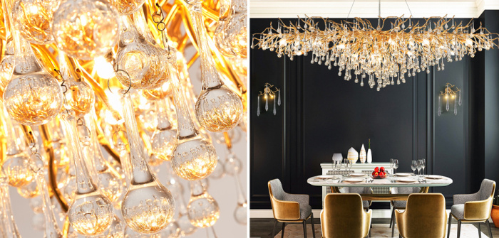 Люстра Droplet Chandelier oval L160 ImperiumLoft