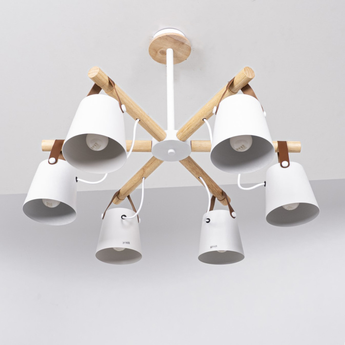 Люстра потолочная на штанге NATURA C6 white ImperiumLoft