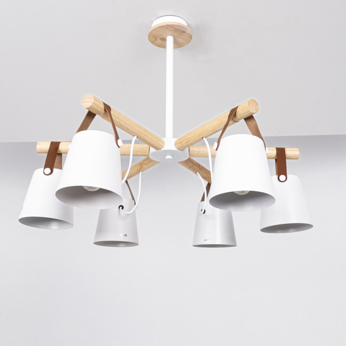 Люстра потолочная на штанге NATURA C6 white ImperiumLoft