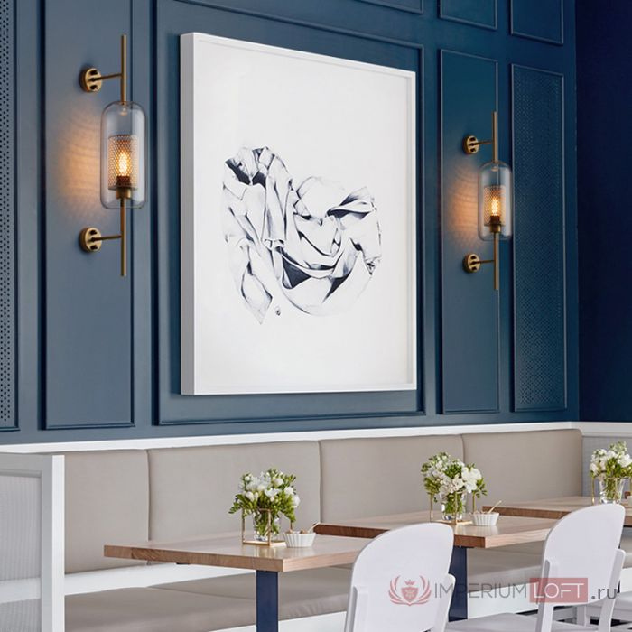 Настенный светильник CATCH WALL ball L58 brass ImperiumLoft