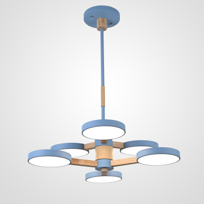 Подвесная люстра TURNA DBL L6 Blue ImperiumLoft