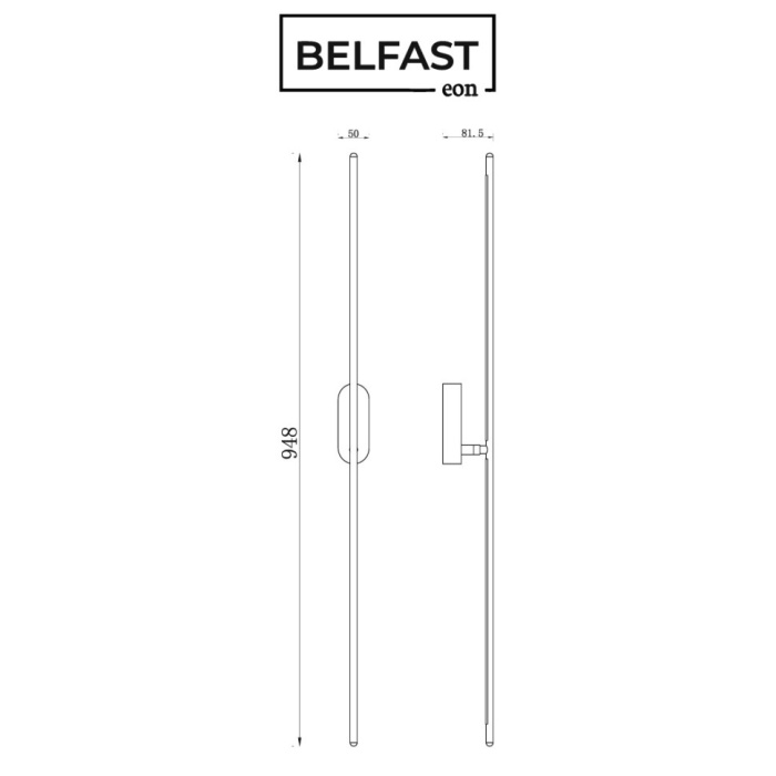 Светильник настенный Belfast Skipton 85001-1W-L BR
