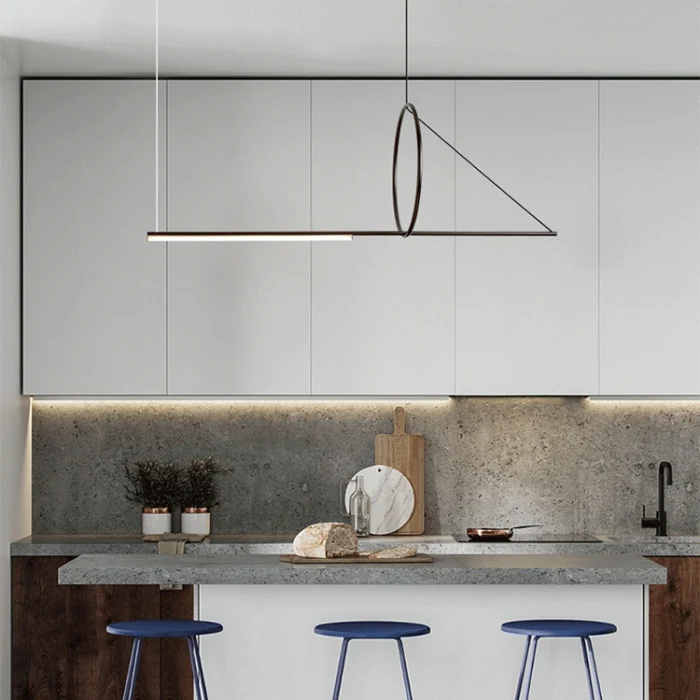 Подвесной светильник SUSPENSION CERCLE ET TRAIT – GRAPHITE SATINE L120 ImperiumLoft