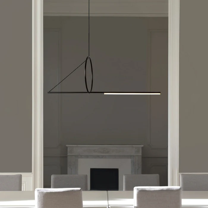 Подвесной светильник SUSPENSION CERCLE ET TRAIT – GRAPHITE SATINE L120 ImperiumLoft