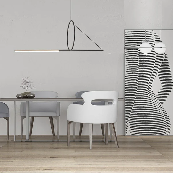 Подвесной светильник SUSPENSION CERCLE ET TRAIT – GRAPHITE SATINE L120 ImperiumLoft