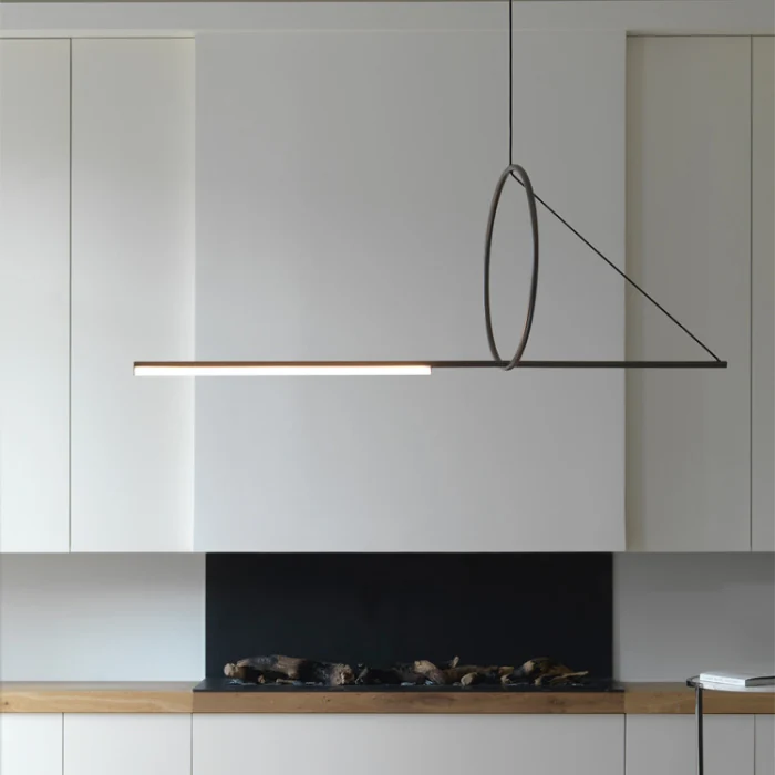 Подвесной светильник SUSPENSION CERCLE ET TRAIT – GRAPHITE SATINE L120 ImperiumLoft