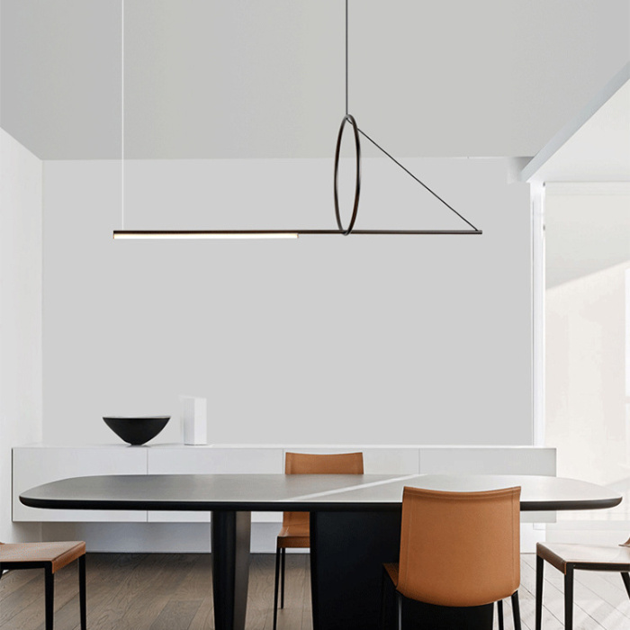 Подвесной светильник SUSPENSION CERCLE ET TRAIT – GRAPHITE SATINE L120 ImperiumLoft