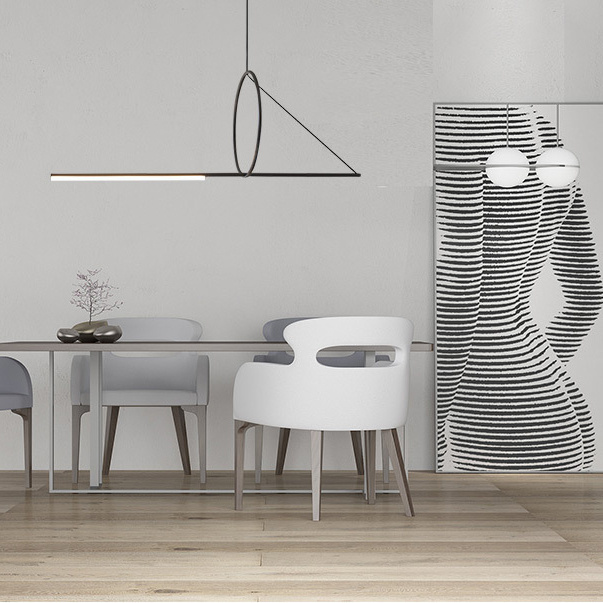 Подвесной светильник SUSPENSION CERCLE ET TRAIT – GRAPHITE SATINE L120 ImperiumLoft