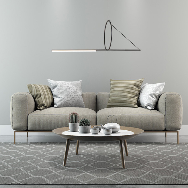 Подвесной светильник SUSPENSION CERCLE ET TRAIT – GRAPHITE SATINE L120 ImperiumLoft