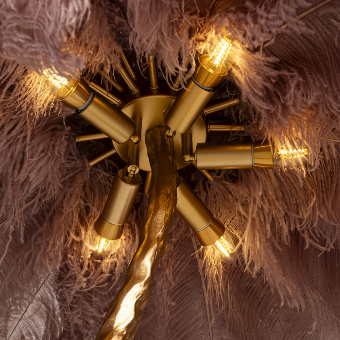 Торшер страусиные перья Feather Lamp A MODERN GRAND TOUR розовый ImperiumLoft