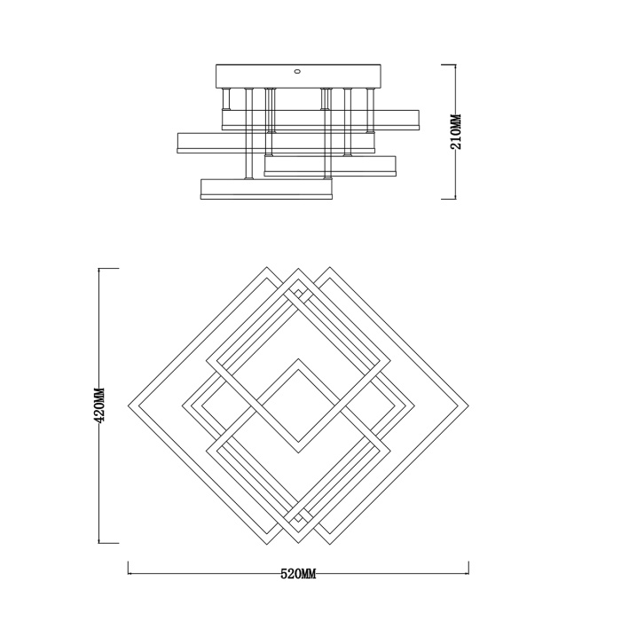 Потолочный светильник UNION ESCADA 10229/4LED White