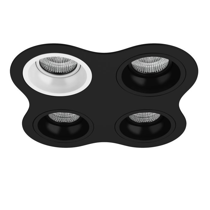 Комплект из светильников и рамки DOMINO Domino Lightstar D64706070707