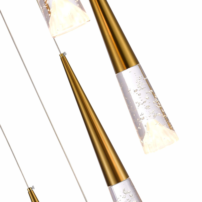 Люстра подвесная ST-Luce Золотистый/Прозрачный LED 7*3W 3000K SL6111.203.07