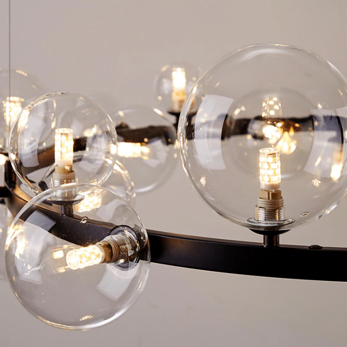 Подвесная люстра Delight Collection Art Deco Bubble 8828P/L black/clear