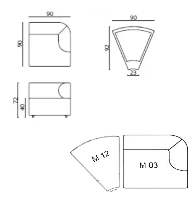 Диван Delight Collection Moon Moon Modular Sofa