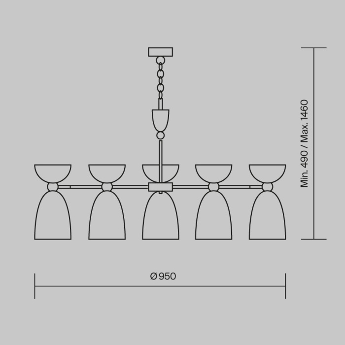 Подвесной светильник Maytoni Cloches MOD113PL-07W