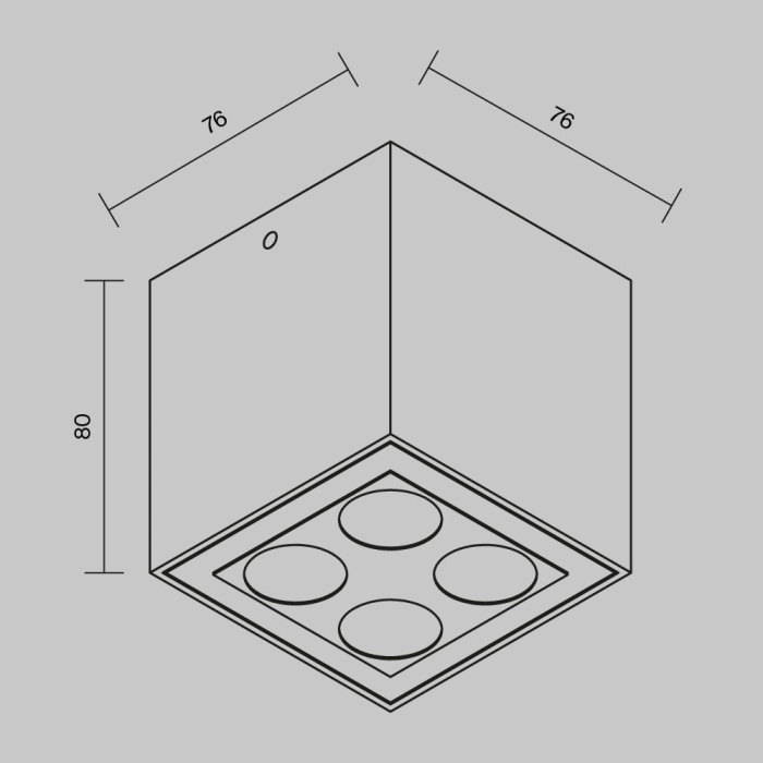 Накладной уличный светильник Maytoni Ares O309CL-L8GF3K