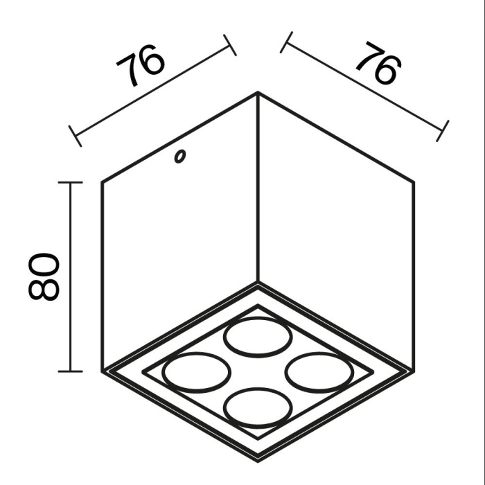 Накладной уличный светильник Maytoni Ares O309CL-L8GF3K